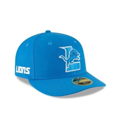 Sapca New Era Detroit Lions NFL Logo Mix Low Profile 59FIFTY Fitted - Albastri